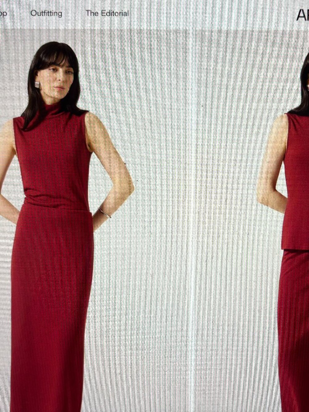 Argent Slim Skirt in Wool Jersey and Matching Top - Stunningly soft